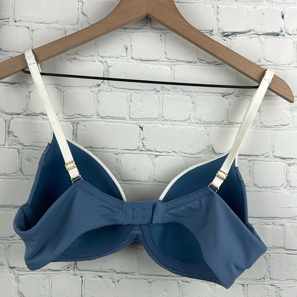 SOMA Embraceable FC Lace Trim Blue Underwire Bra size 36C - Picture 2 of 4